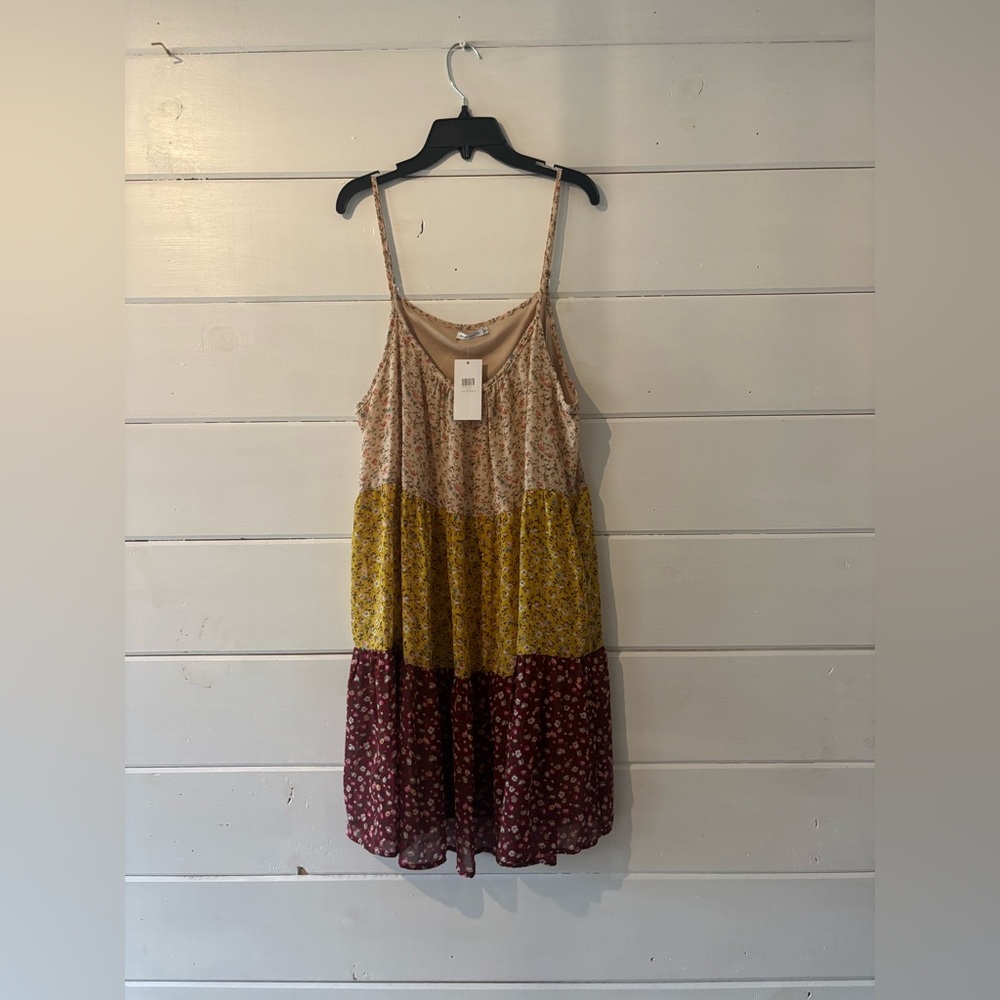 Staccato Floral Pleated Dress